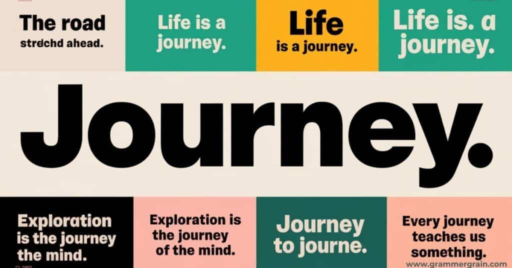 Journeys or Journies Literal and Metaphorical Journeys