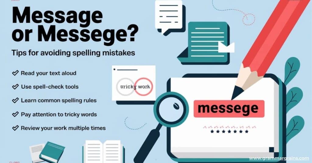 Tips for Avoiding Spelling Mistakes
Message or Messege