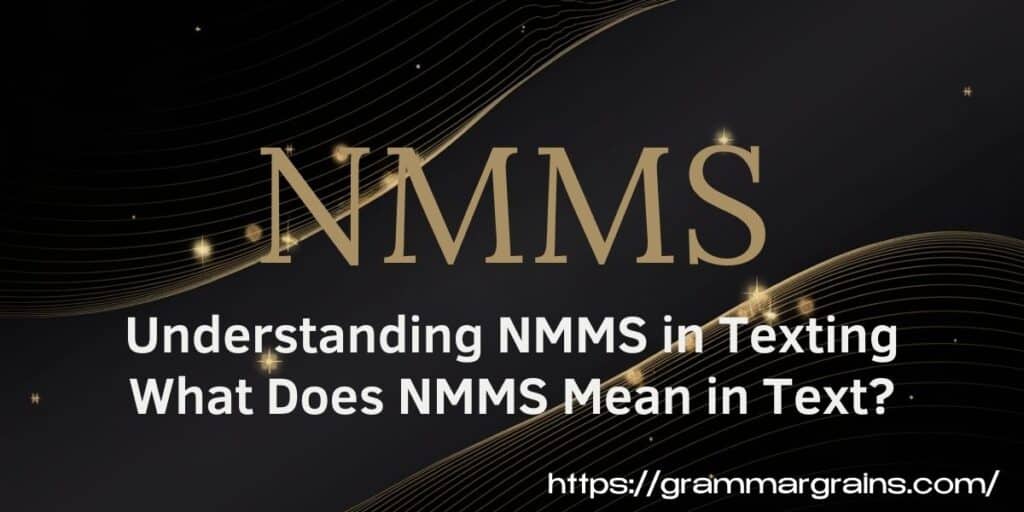 NMMS Meaning in Text