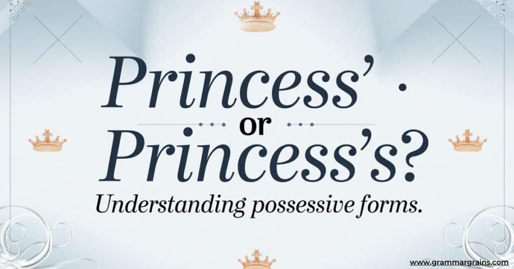 “Princess’ or Princess’s?”Understanding Possessive Forms