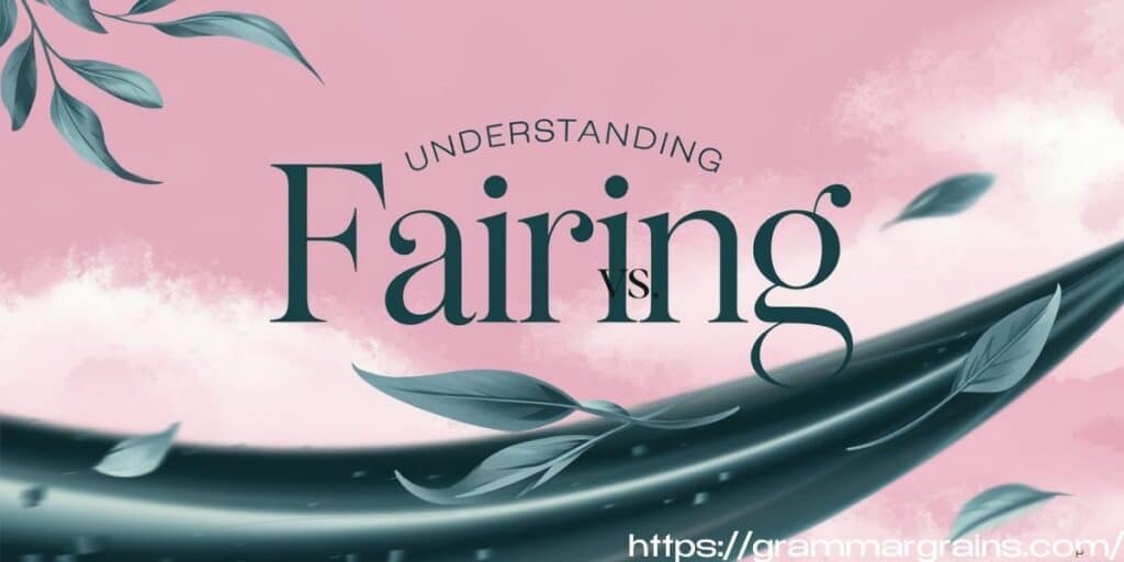 Understanding "Fairing"