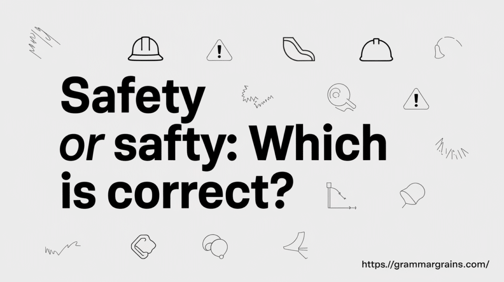 Safty or Safety: Which is Correct?