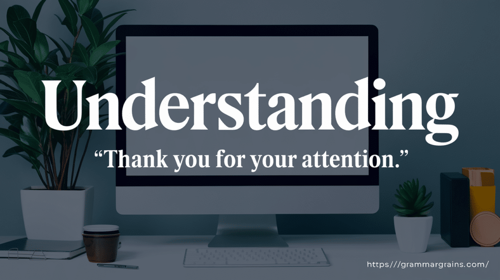 Understanding “Thank You for Your Attention”