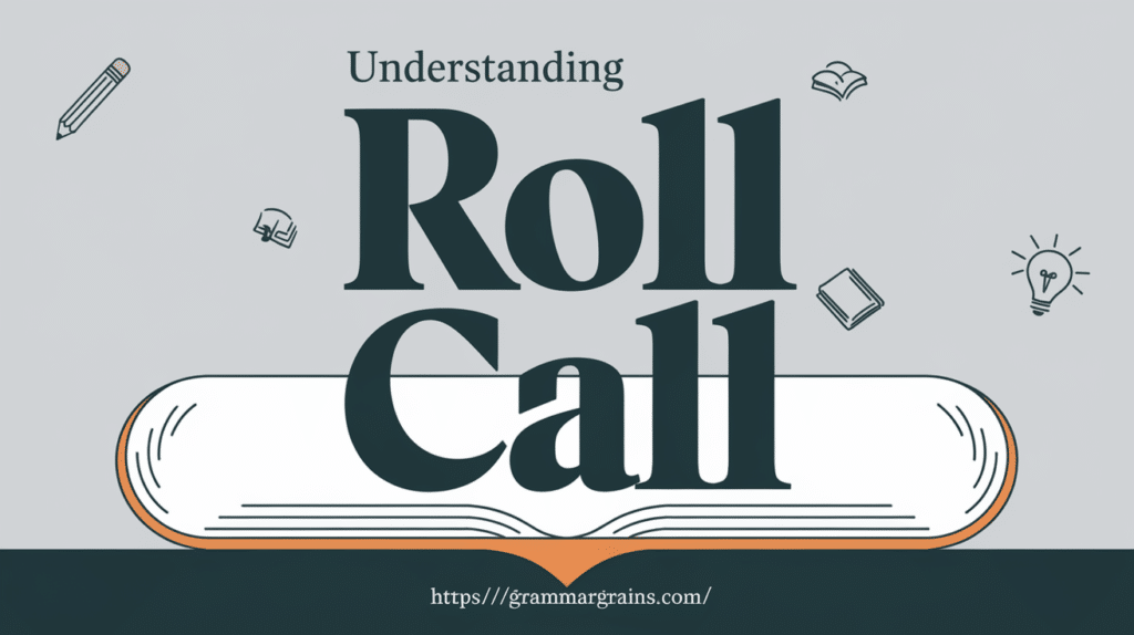 Roll Call or Role Call: Which Is Correct?