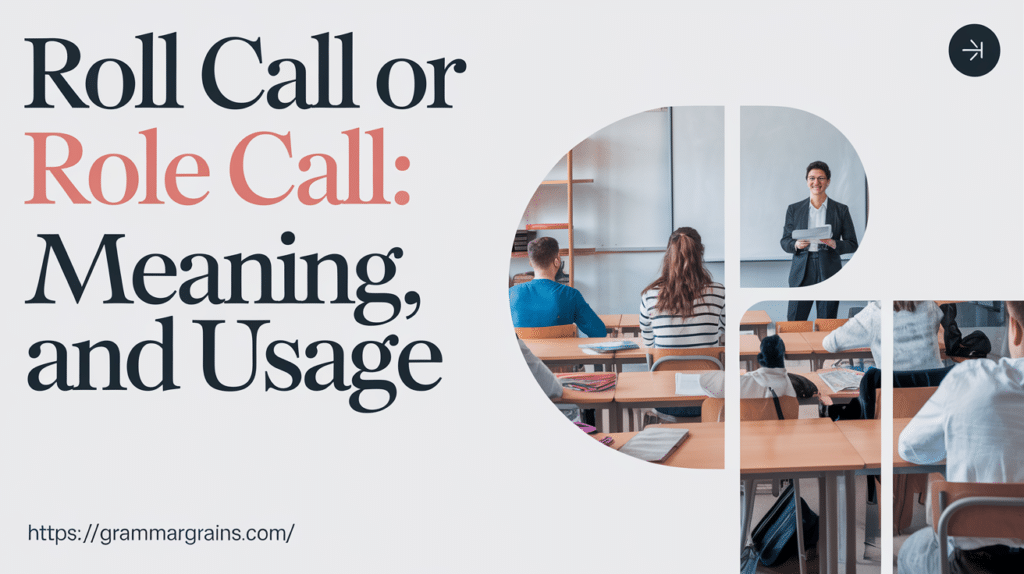 Roll Call or Role Call: Which Is Correct?