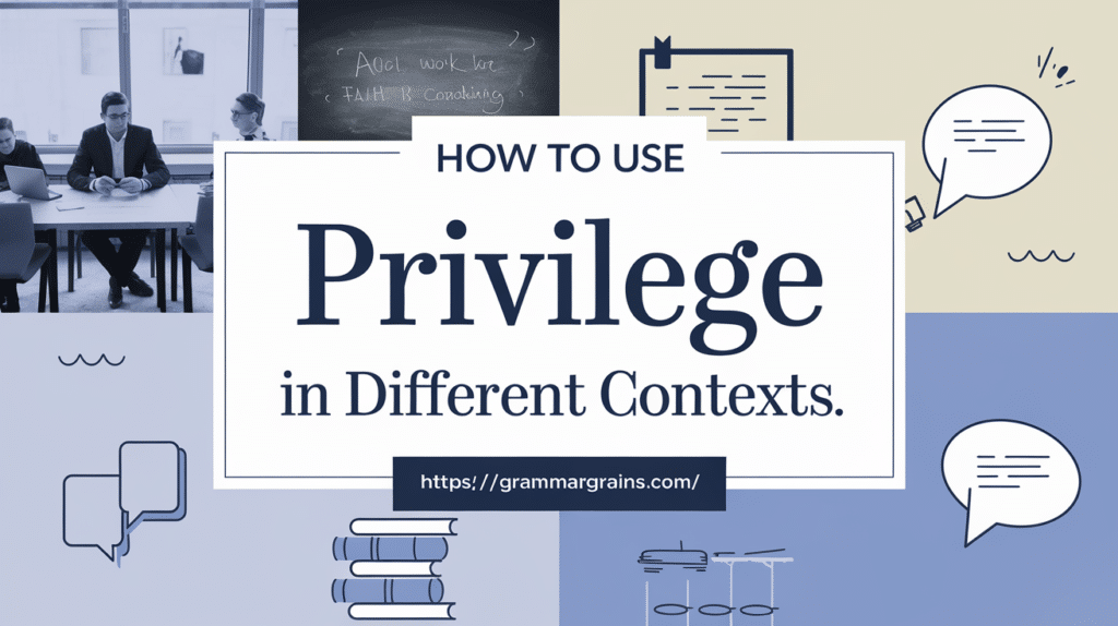 Privilege or Priviledge: Which Is Correct?