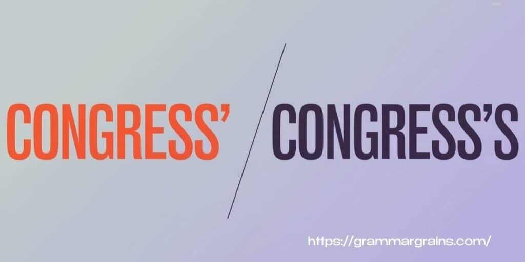 Congress’s vs. Congress’