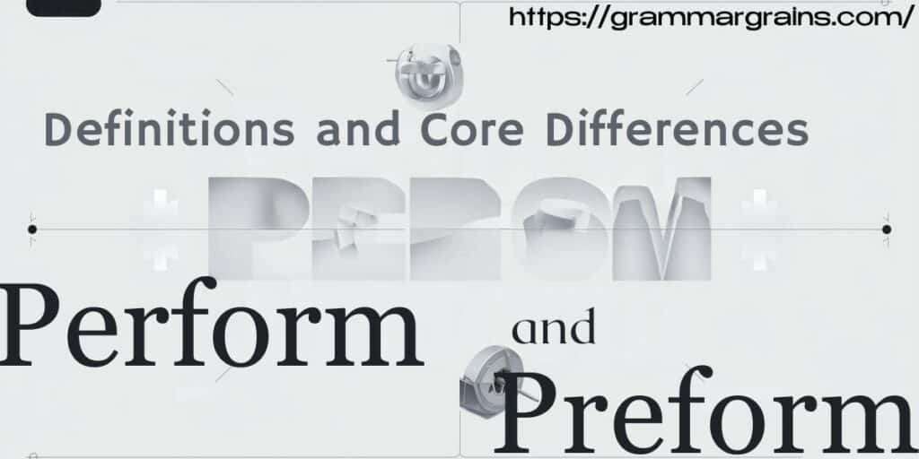 Perform and Preform: What is the Difference?