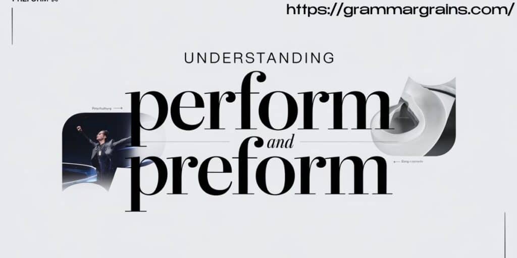 Perform and Preform: What is the Difference?