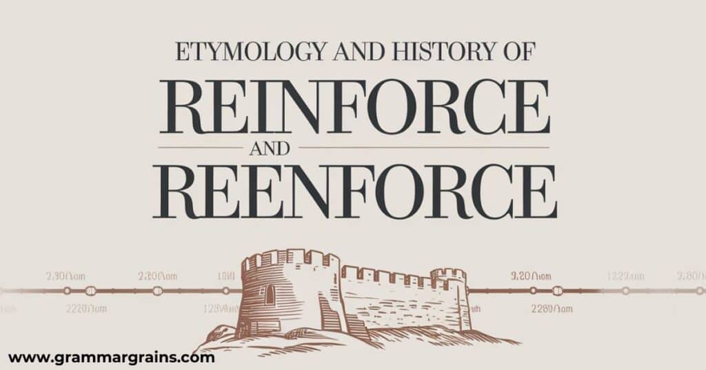 Etymology and History of Reinforce and Reenforce