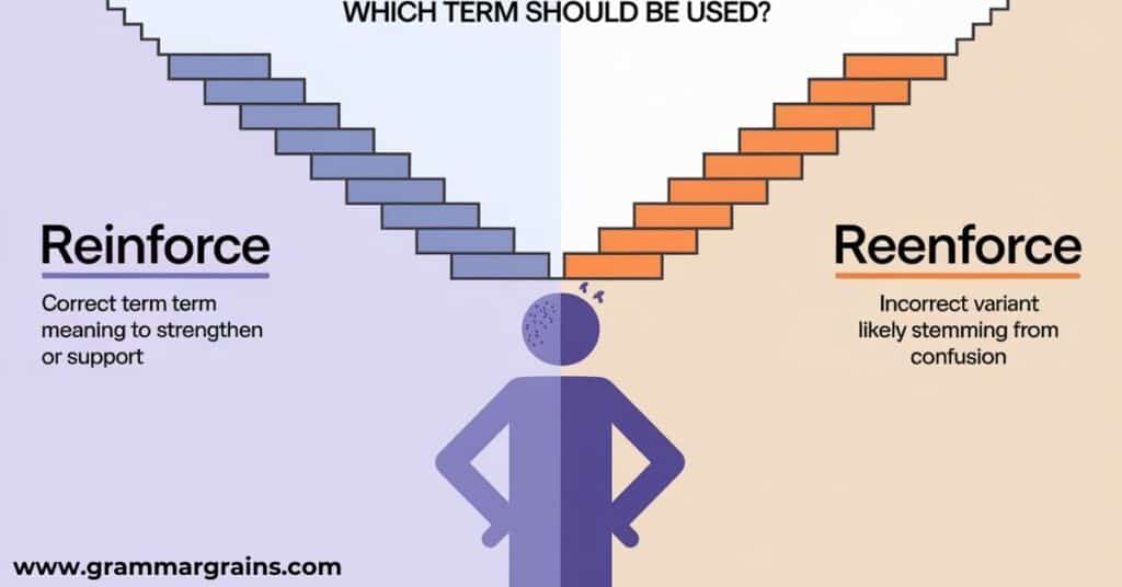 Usage of Reinforce and Reenforce in Modern English