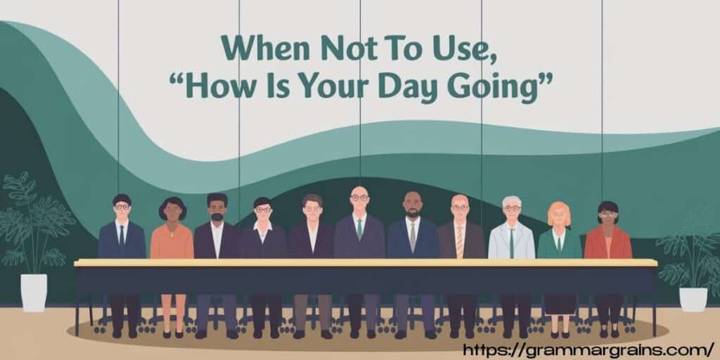 When Not to Use "How Is Your Day Going?"